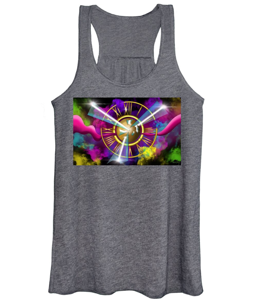 Colorful Women's Tank Top featuring the painting Die Zeitreise - The Time Travel by Patricia Piotrak
