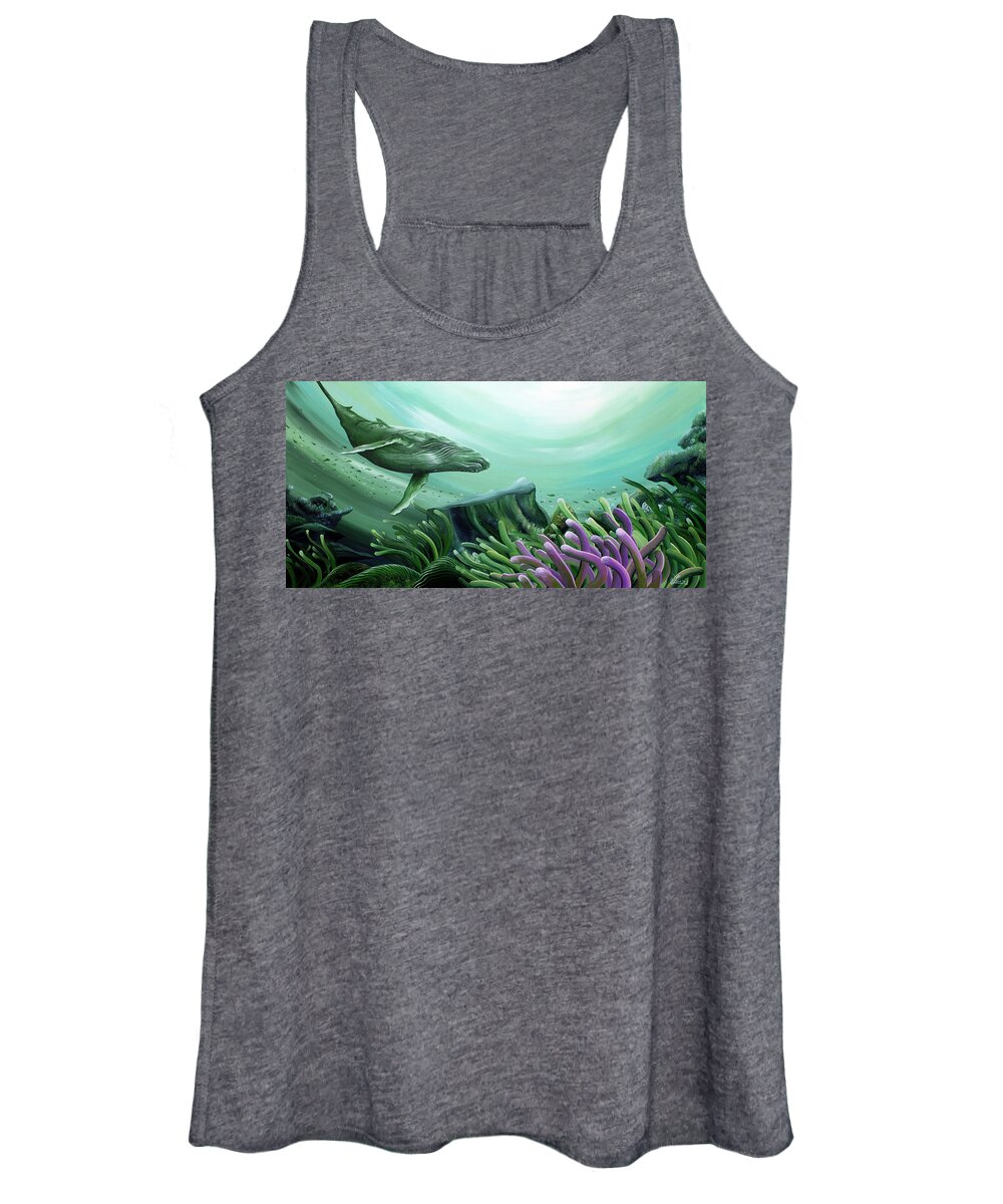  Women's Tank Top featuring the pastel Down Under by William Love