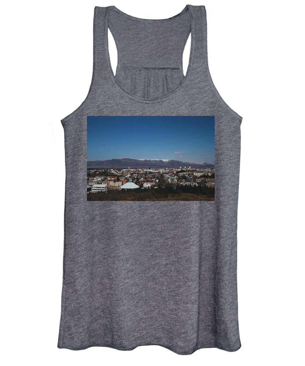 Urban Landscape Women's Tank Top featuring the photograph Downtown by Boyd Carter