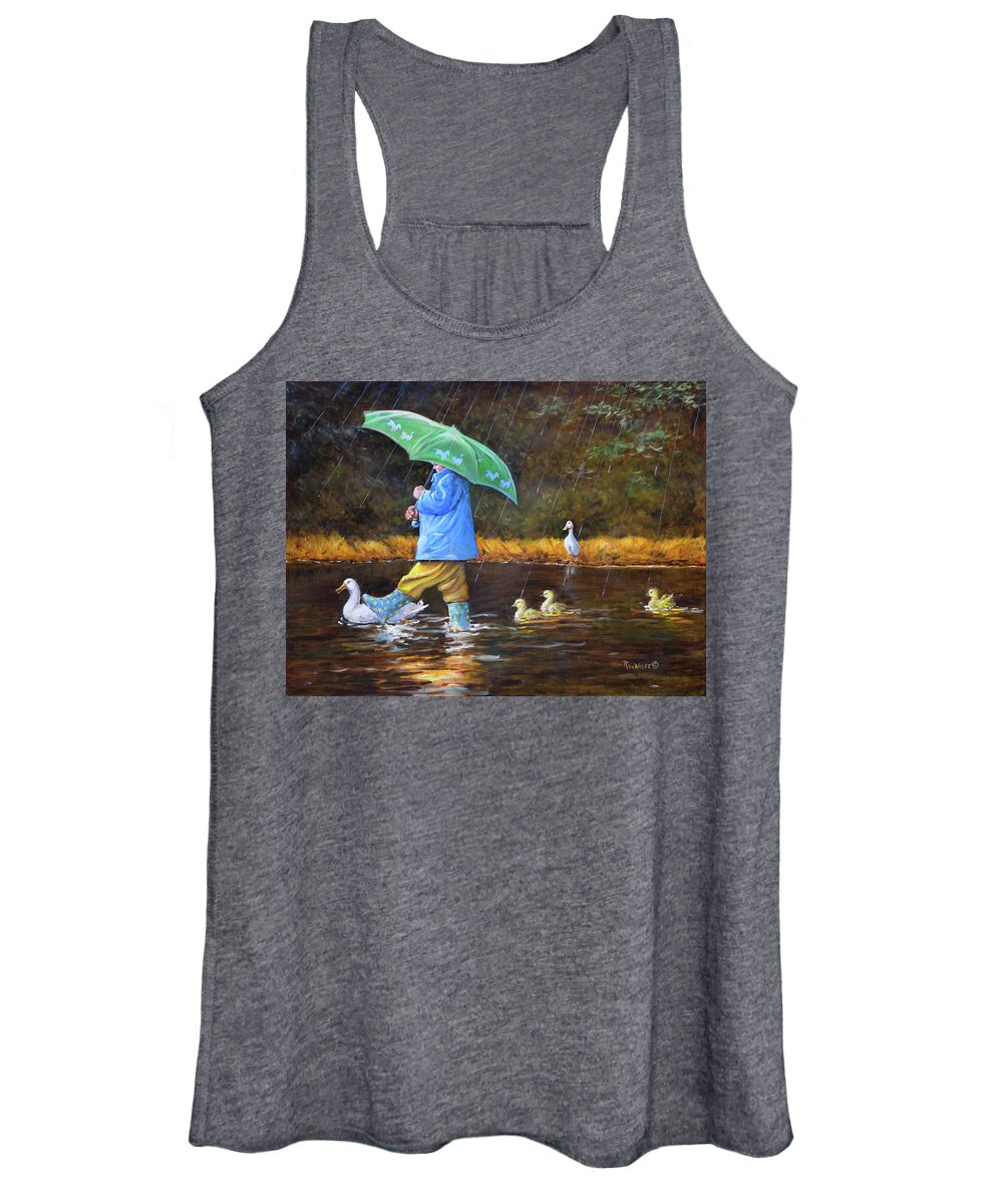 Child Women's Tank Top featuring the painting Duck Soup by Richard De Wolfe