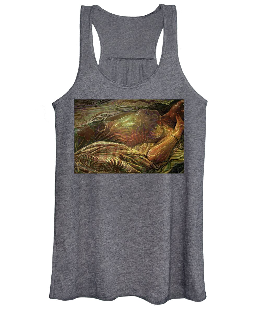 Digital Art Women's Tank Top featuring the painting Earth Evening by Jeremy Robinson