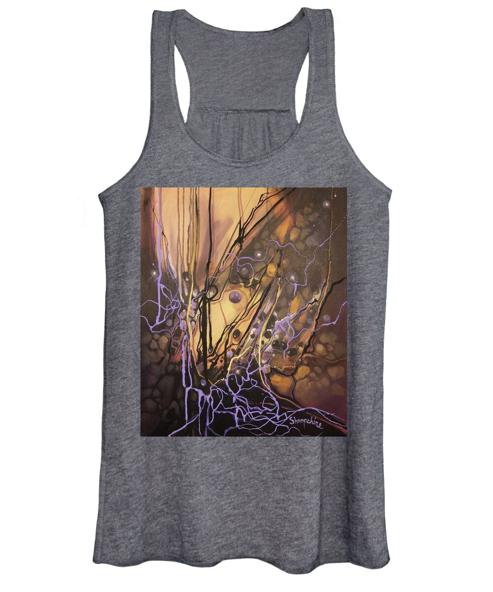 Abstract Women's Tank Top featuring the painting Entanglements by Tom Shropshire