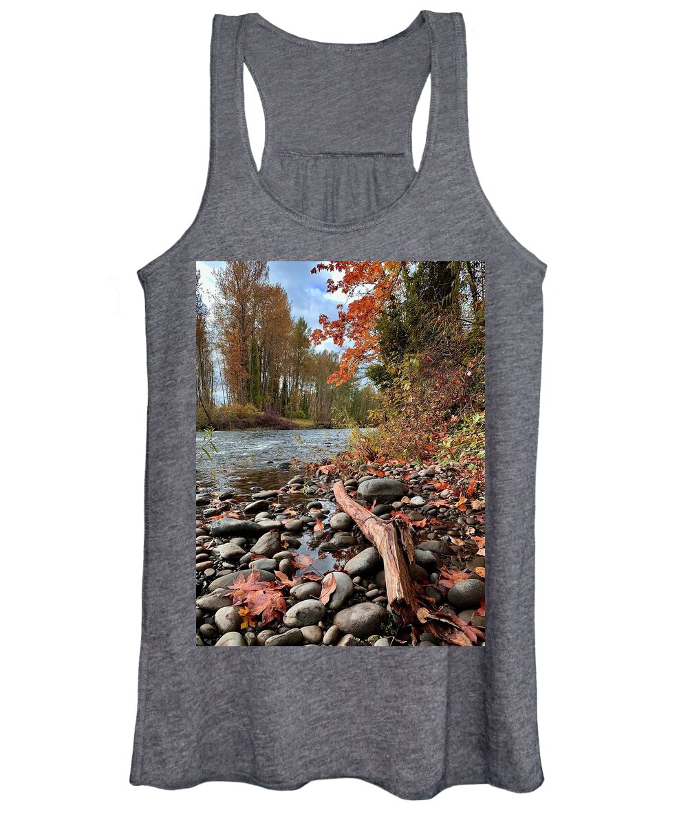 Fall Women's Tank Top featuring the photograph Fall On The Molalla by Brian Eberly