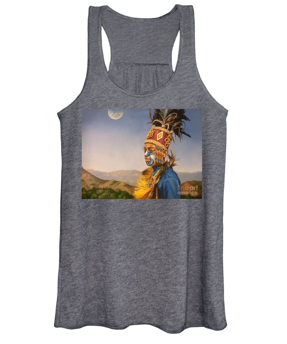 Dancer Women's Tank Top featuring the painting Filipino Dancer in oil painting by Christopher Shellhammer