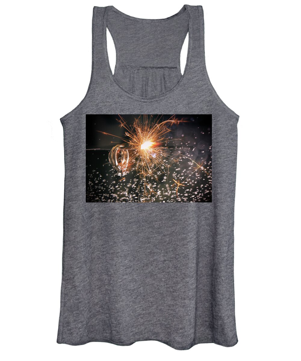 Wedding Women's Tank Top featuring the photograph Fire by Anna Rumiantseva