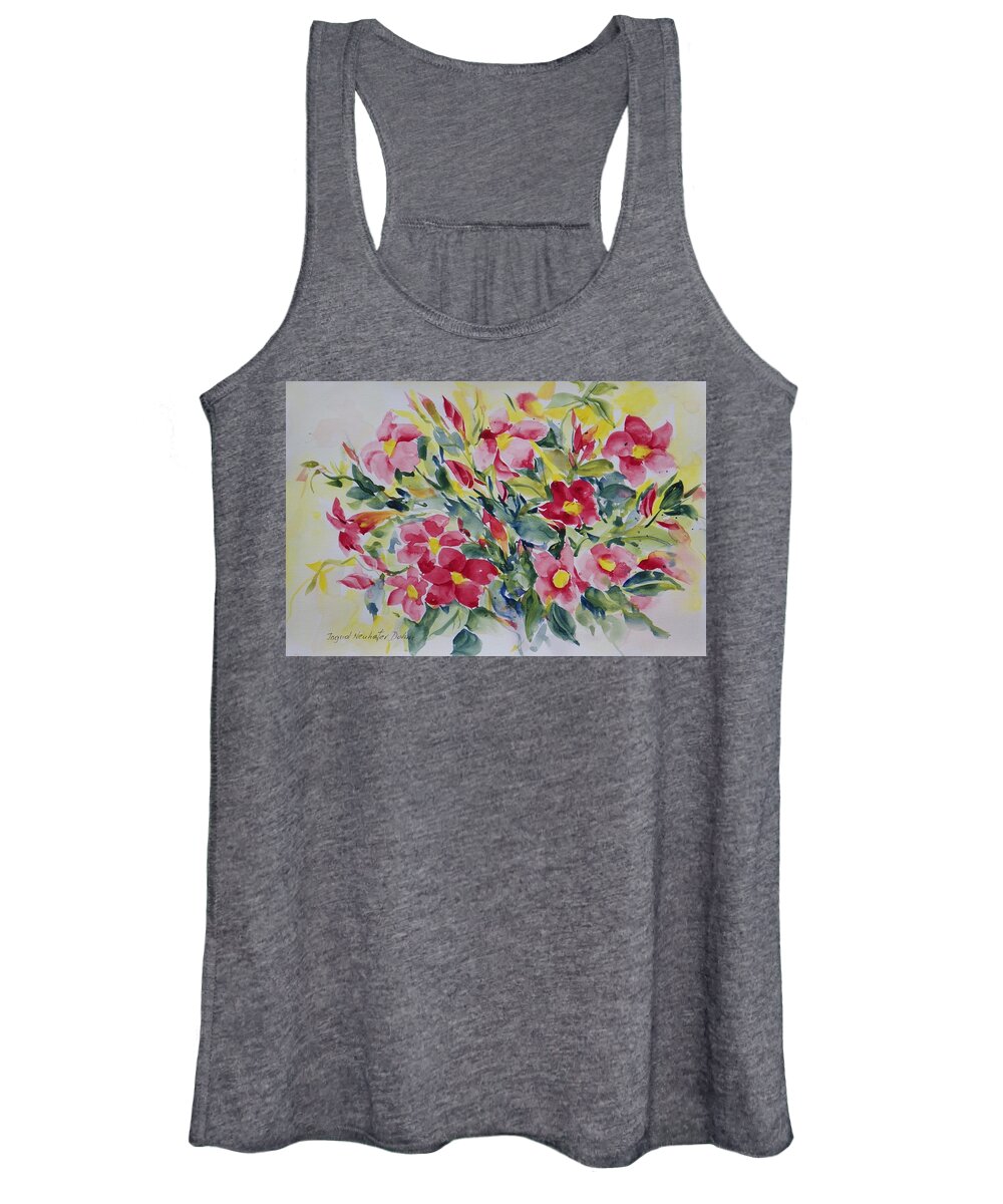 Flowers Women's Tank Top featuring the painting Floral I by Ingrid Dohm