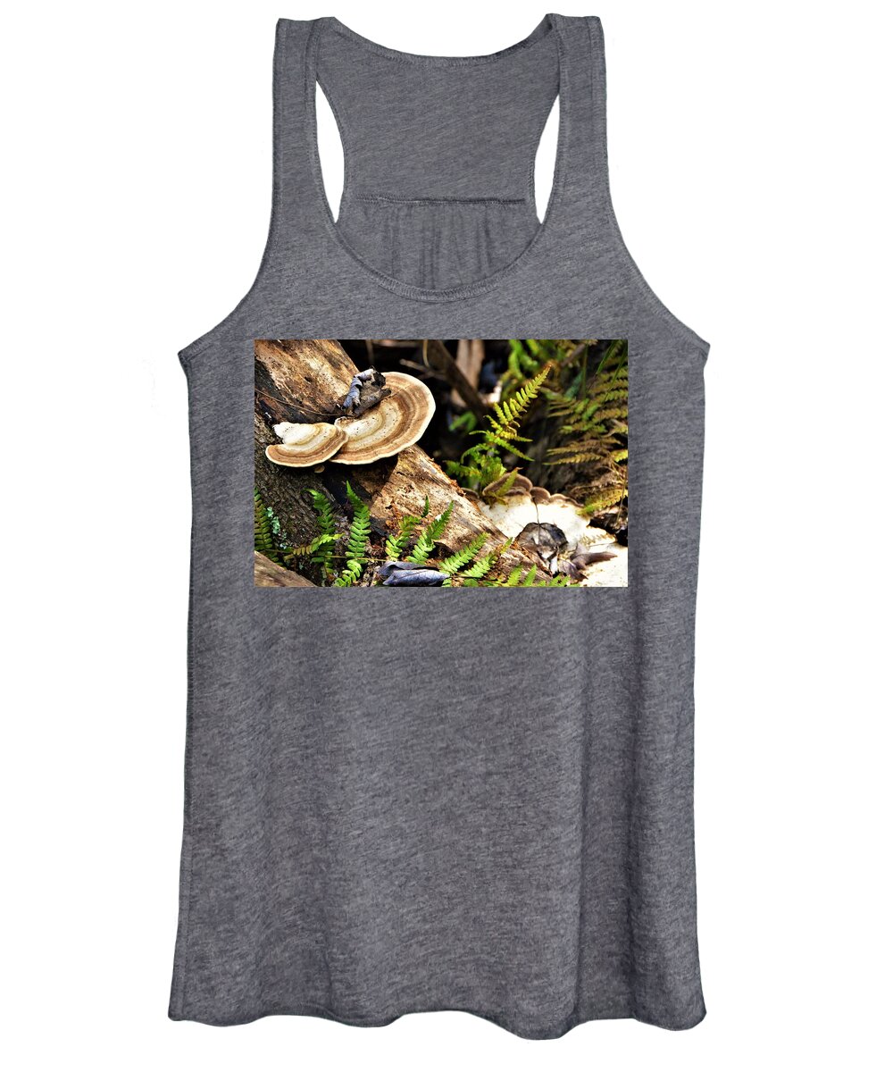 Mushrooms Women's Tank Top featuring the photograph Florida forest by Chuck Brown