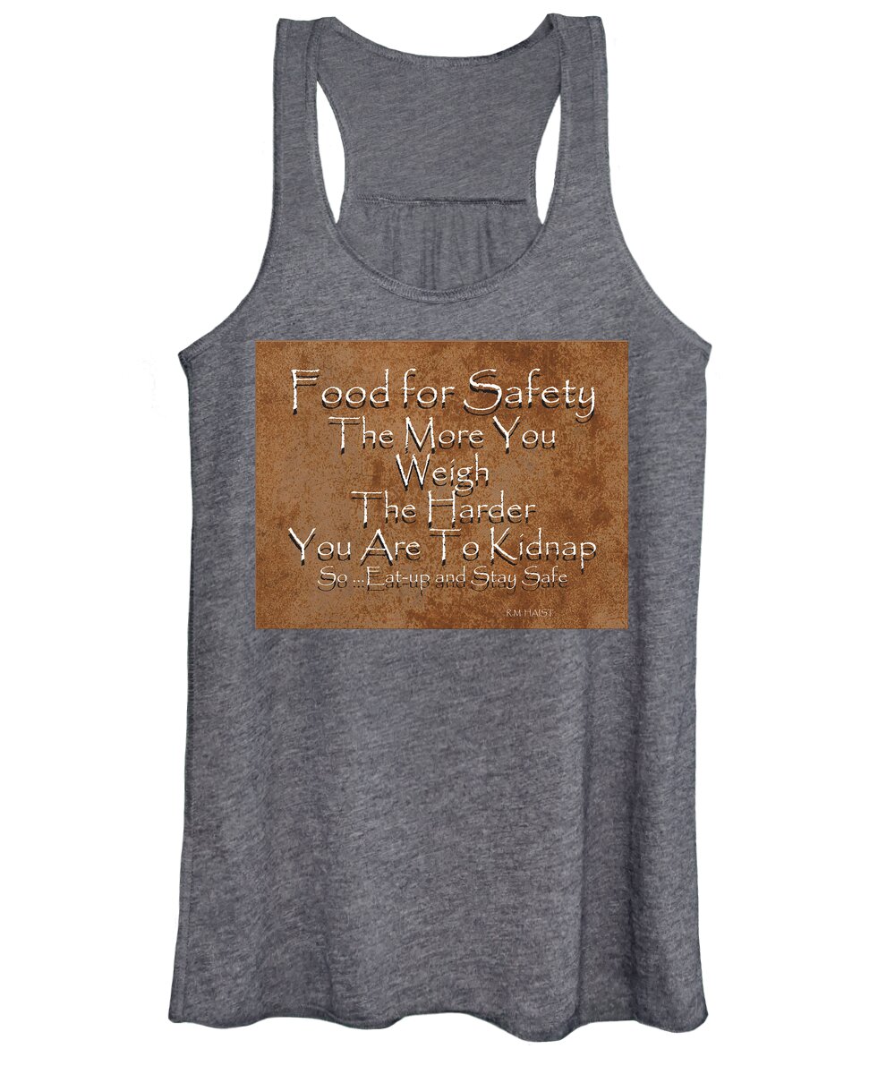 Poem Women's Tank Top featuring the digital art Food for Safety by Ron Haist