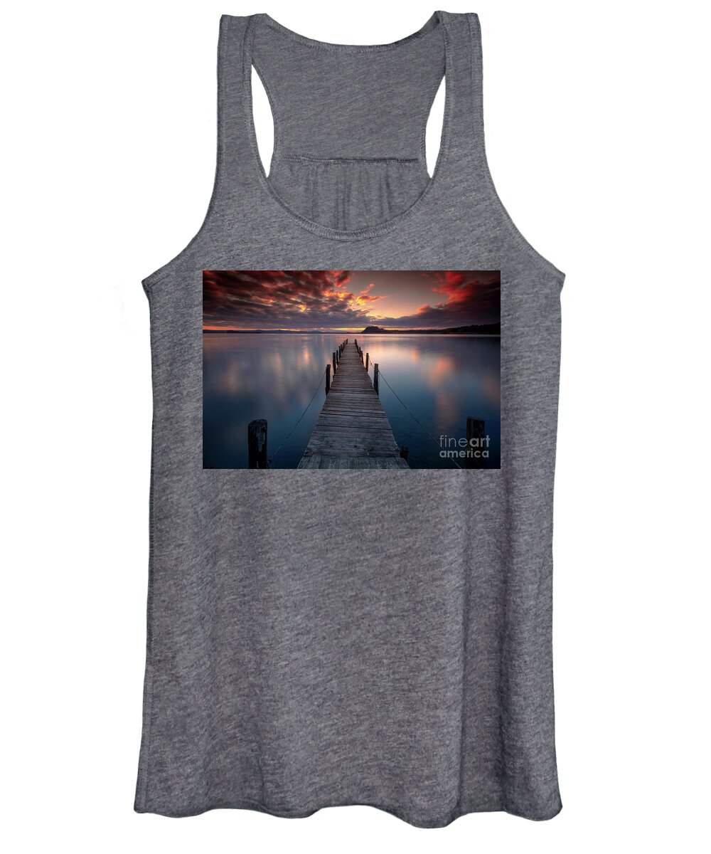 Pier Women's Tank Top featuring the photograph Freedom Pier by Marco Crupi by Marco Crupi