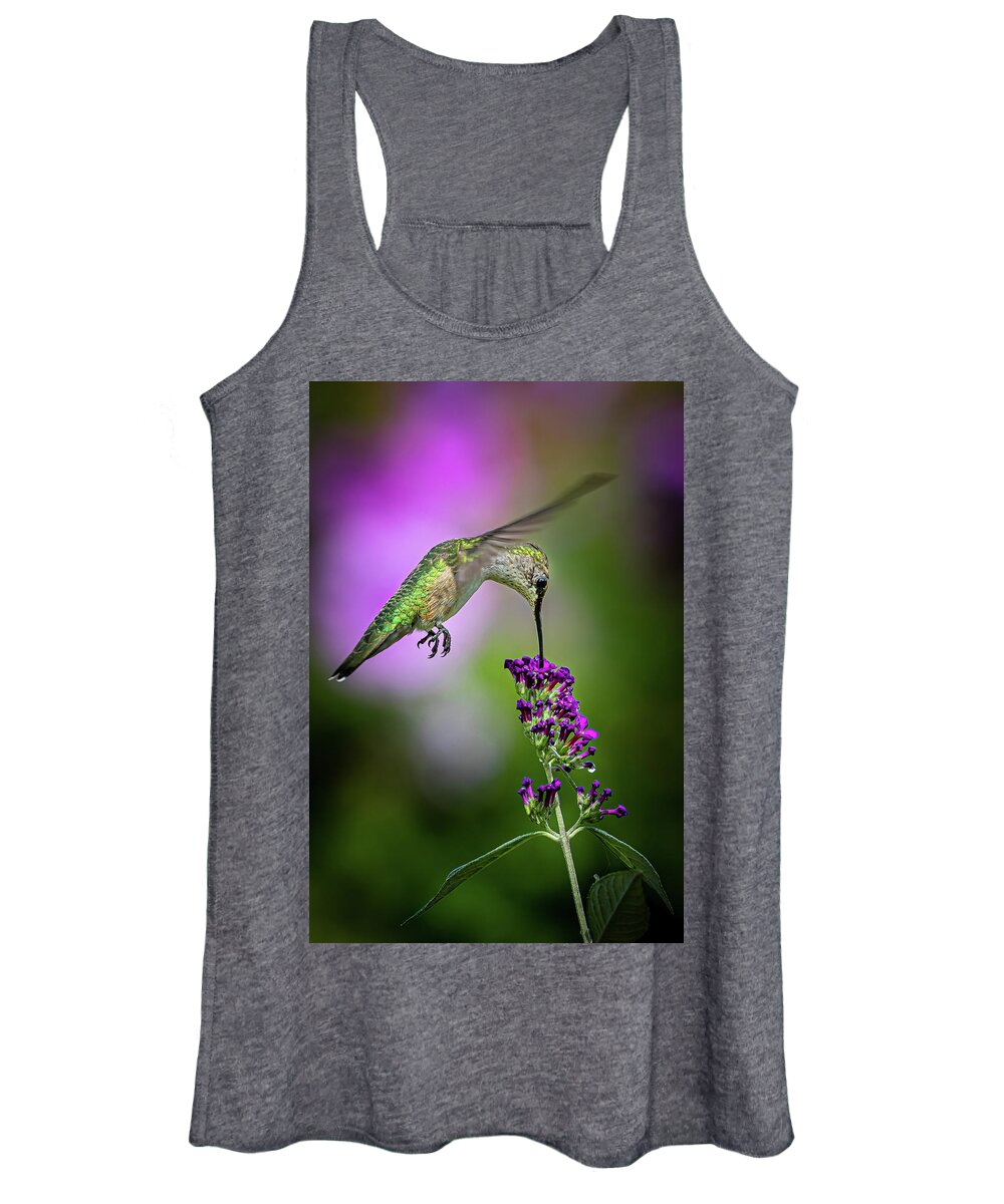 Hummingbird Women's Tank Top featuring the photograph From the Top - Springfield MO by Allin Sorenson
