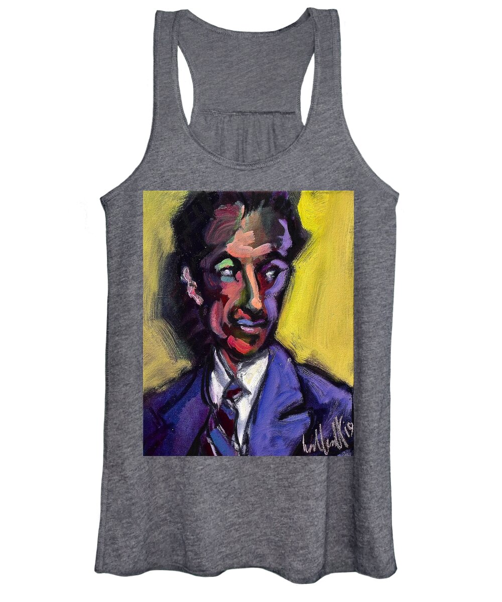 Painting Women's Tank Top featuring the painting george Gershwin by Les Leffingwell