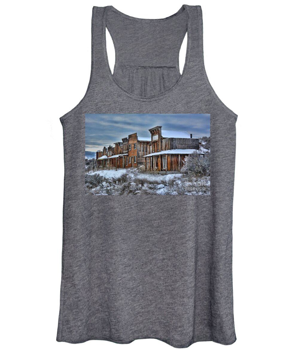 Ghost Town Women's Tank Top featuring the photograph Ghost Town by Vivian Martin