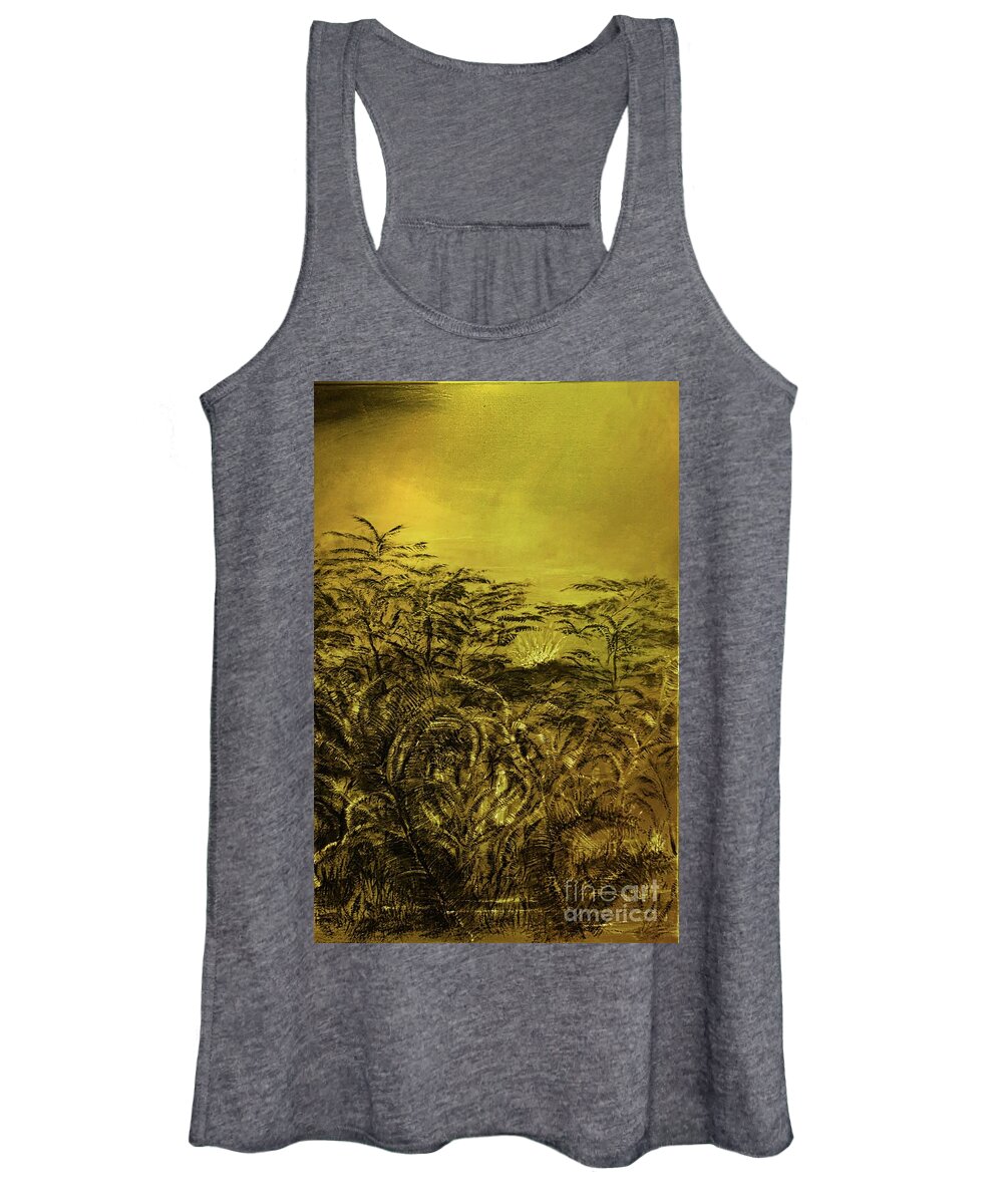 Aina Women's Tank Top featuring the painting Golden Night by Michael Silbaugh