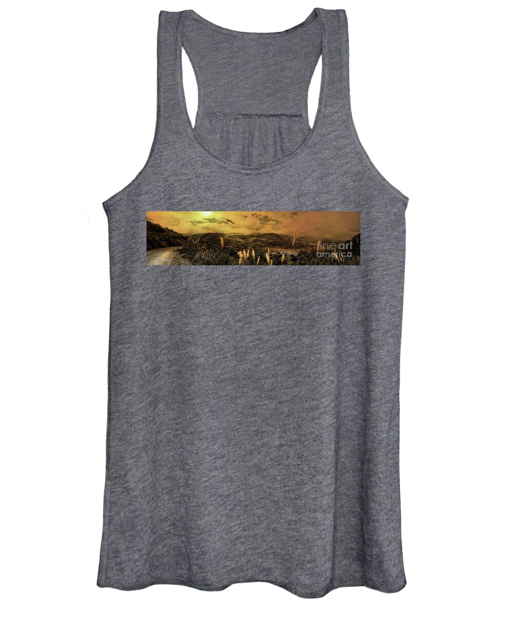 Gualaceo Women's Tank Top featuring the photograph Gualaceo, Ecuador Panorama by Al Bourassa