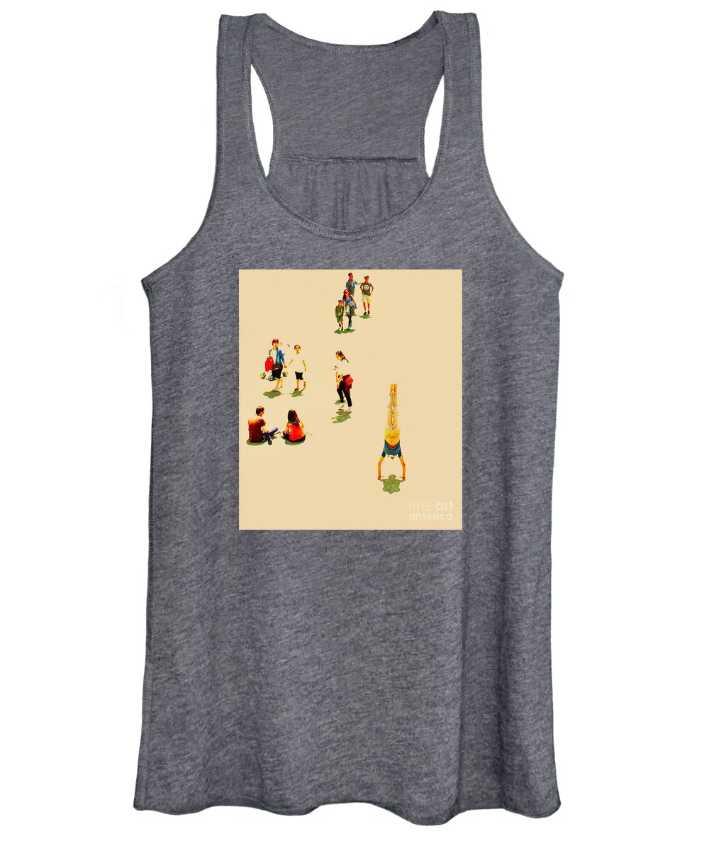 Handstand Women's Tank Top featuring the photograph Handstand by FD Graham
