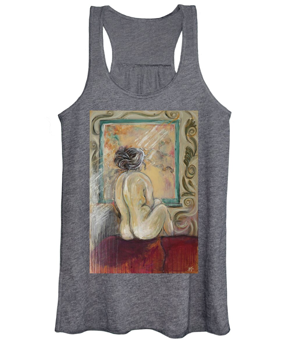 Her Story Women's Tank Top featuring the painting Her Story Two by Theresa Marie Johnson