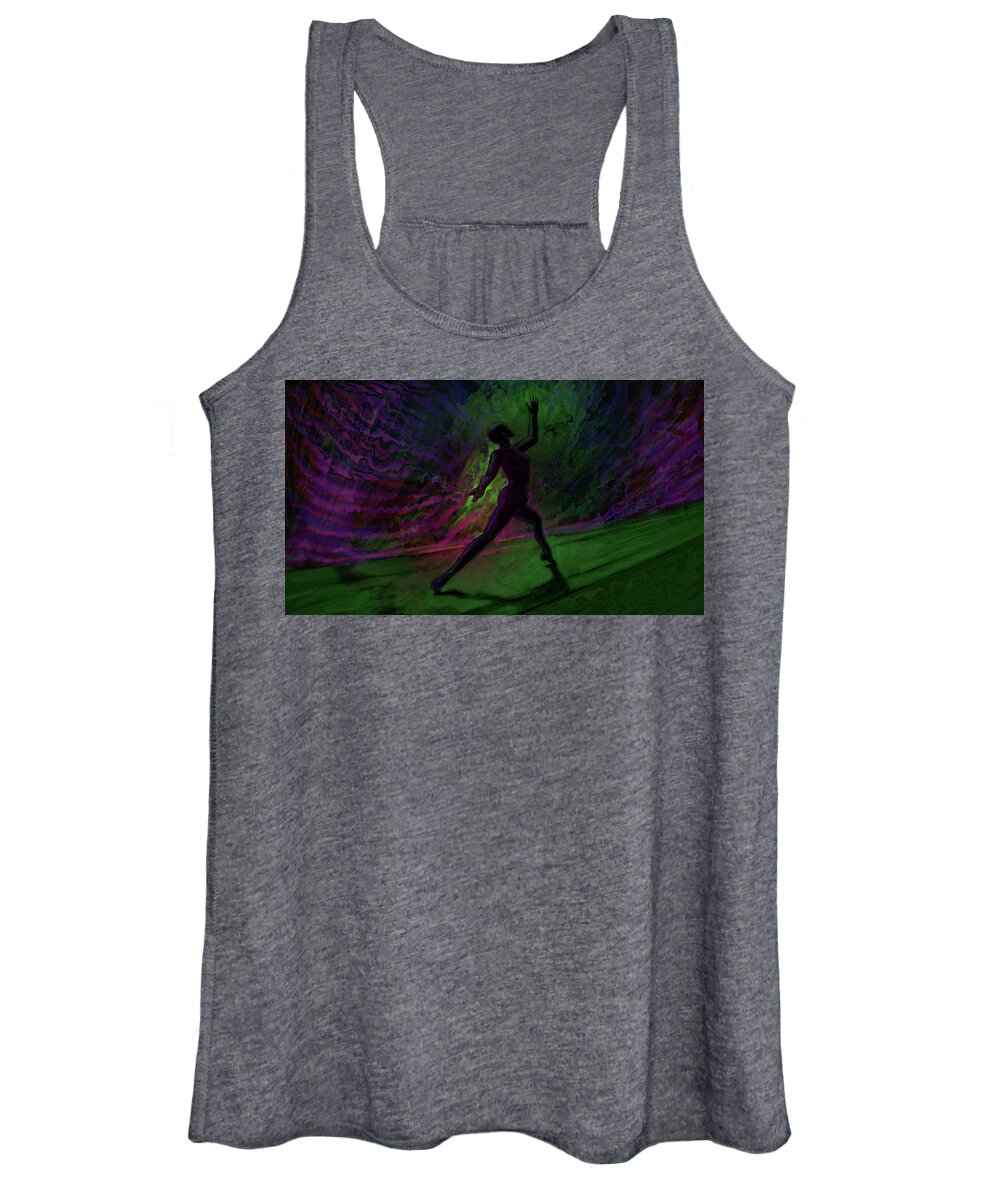 Night Women's Tank Top featuring the painting Hidden Dance by Jeremy Robinson