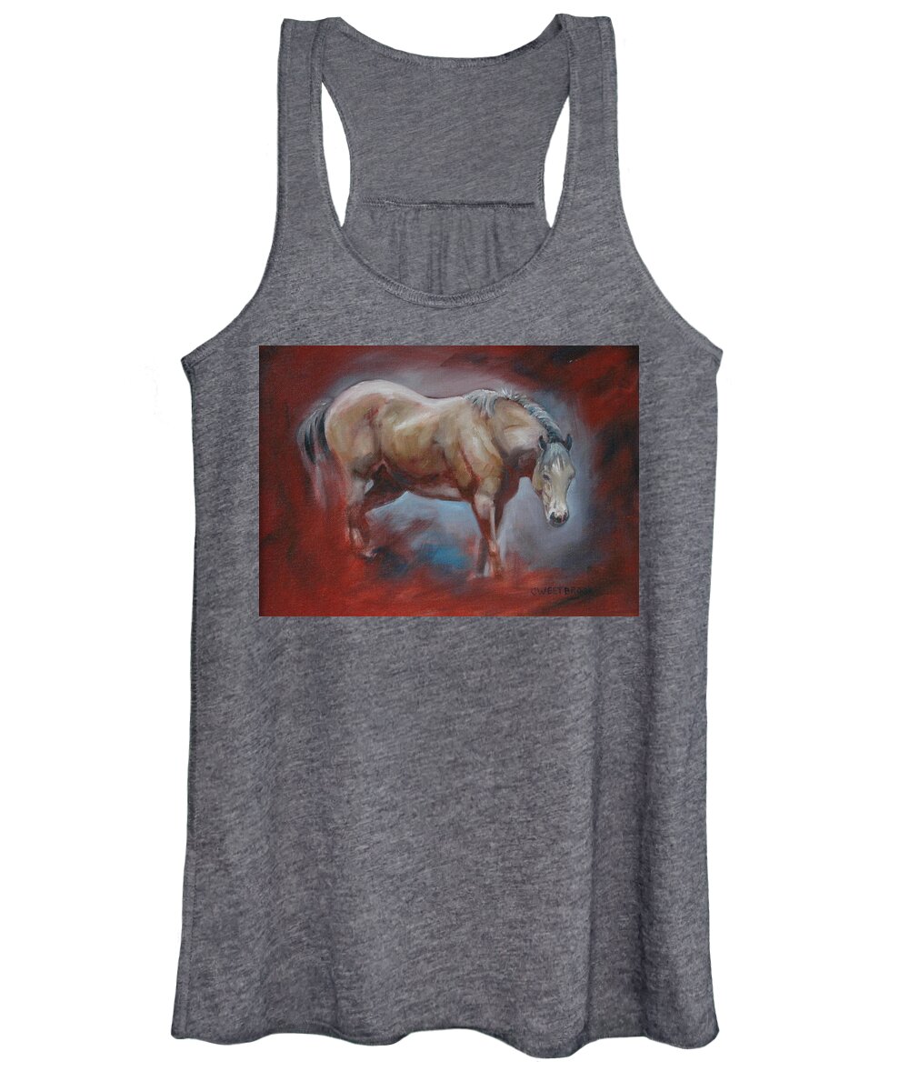 Horse Women's Tank Top featuring the painting Bill by Cynthia Westbrook