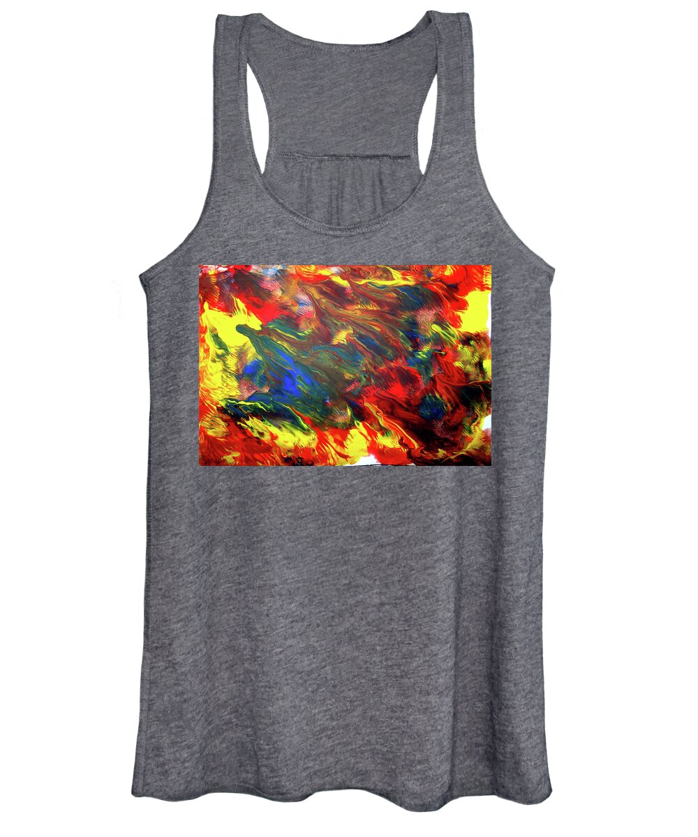 Color Women's Tank Top featuring the painting Hot Colors Coolling by Leigh Odom