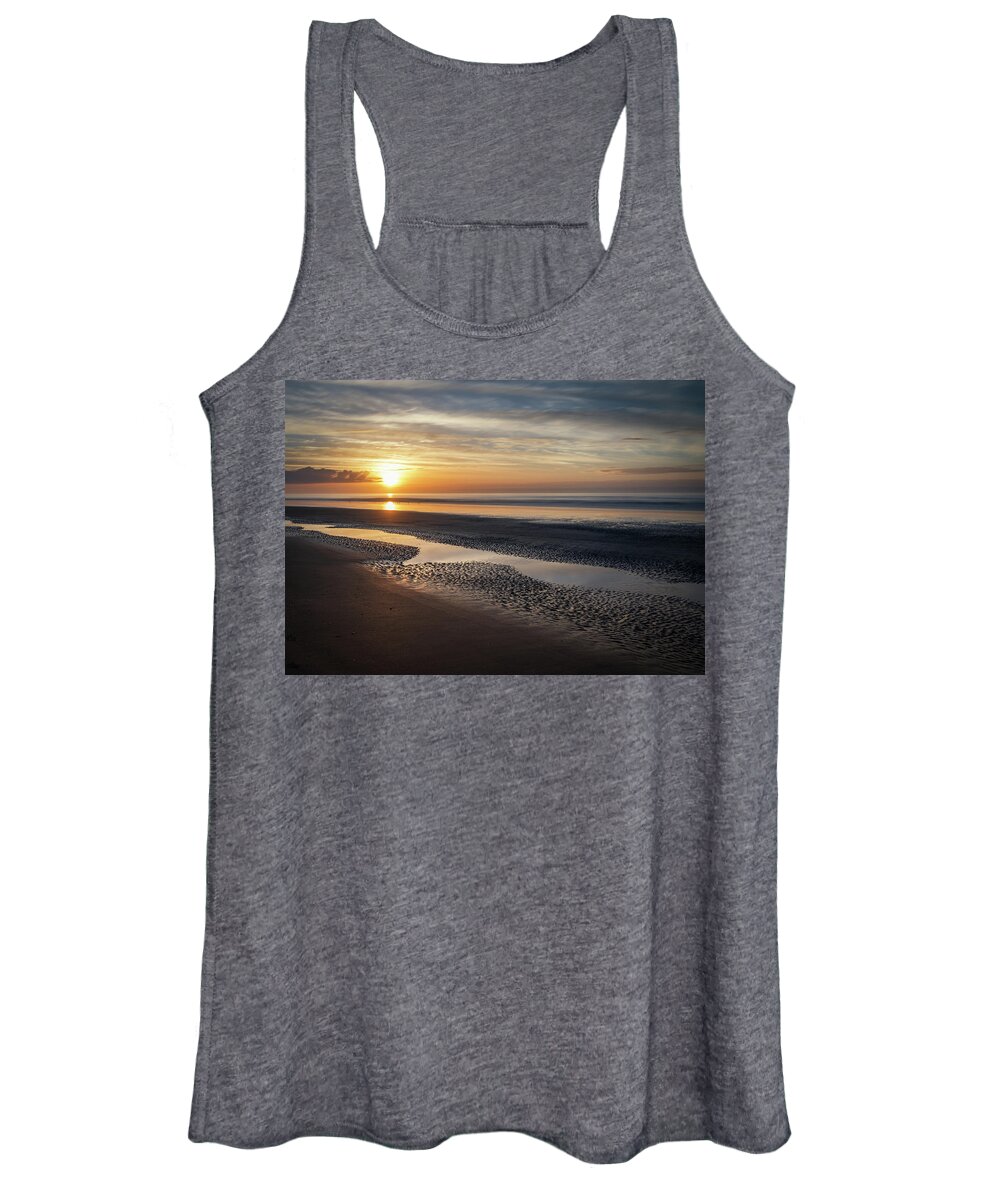 Isle Of Palms Women's Tank Top featuring the photograph Isle of Palms Morning Patterns by Donnie Whitaker