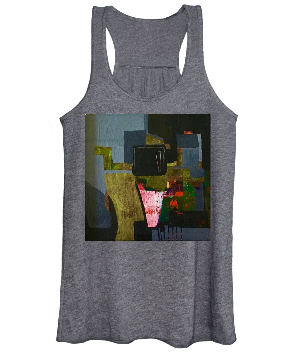 Abstract Women's Tank Top featuring the painting Jennifer's House by Carole Johnson