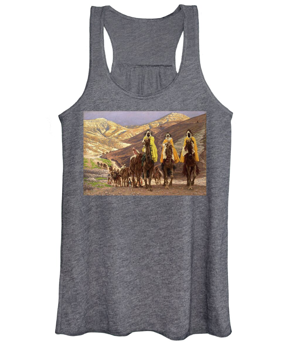 Biblical Magi Women's Tank Top featuring the painting Journey of the Magi by James Tissot