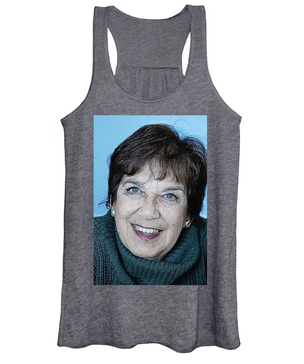 Photoshopped Image Women's Tank Top featuring the digital art Kathleen by Steve Glines
