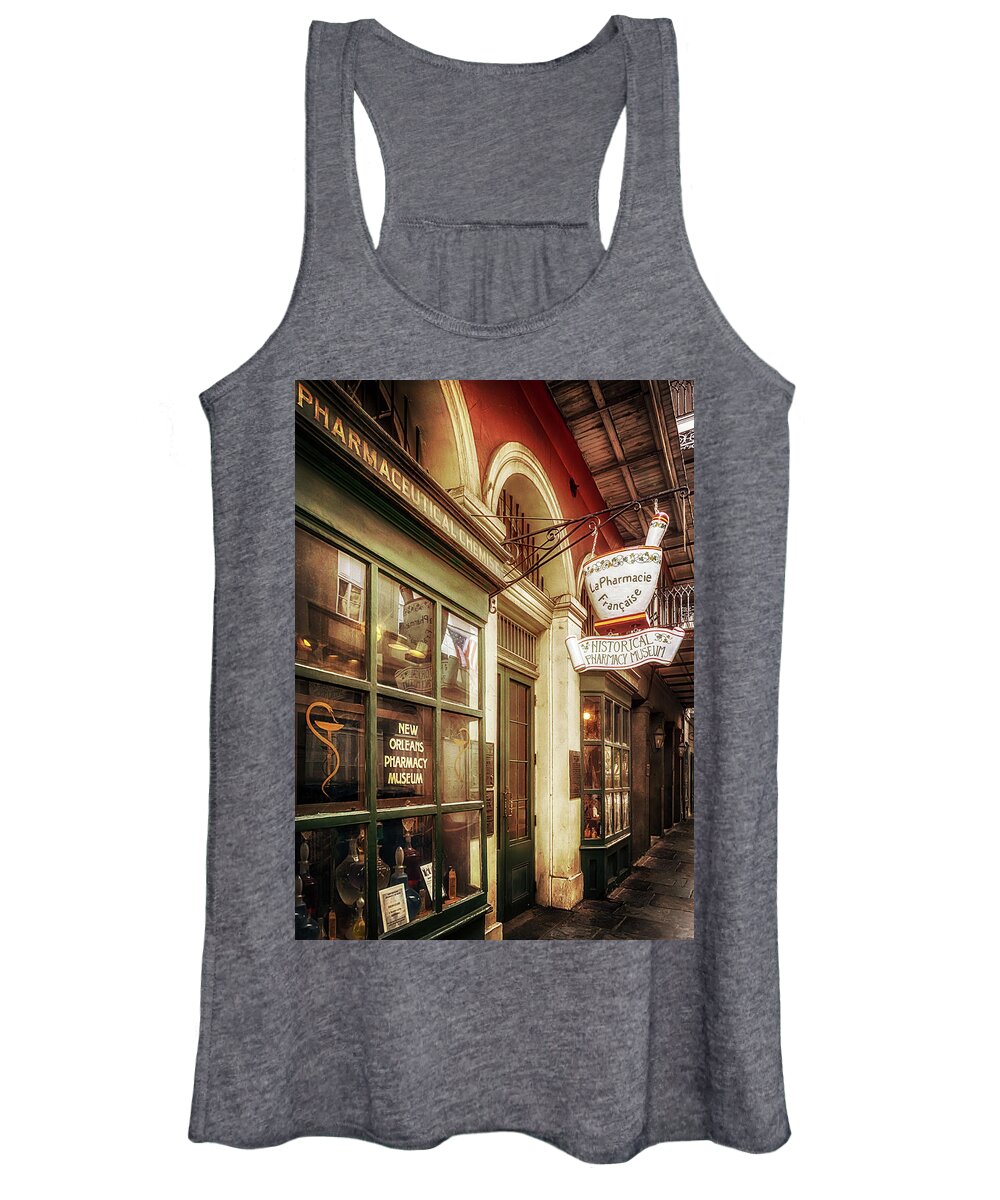 New Orleans Women's Tank Top featuring the photograph La Pharmacie by Susan Rissi Tregoning