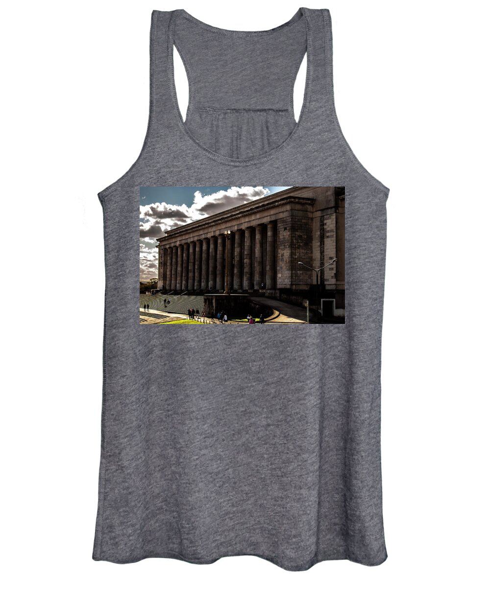 B&w Women's Tank Top featuring the photograph Law School from Buenos Aires by Tomas Britos