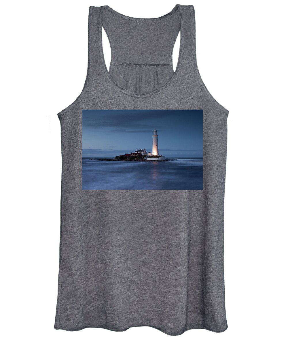 Lighthouse Women's Tank Top featuring the photograph Leave a light on for me by Anita Nicholson