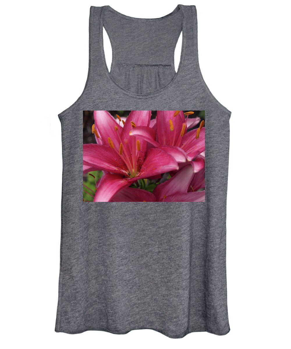 Lily Women's Tank Top featuring the photograph Lilixplosion 2 by Jeffrey Peterson