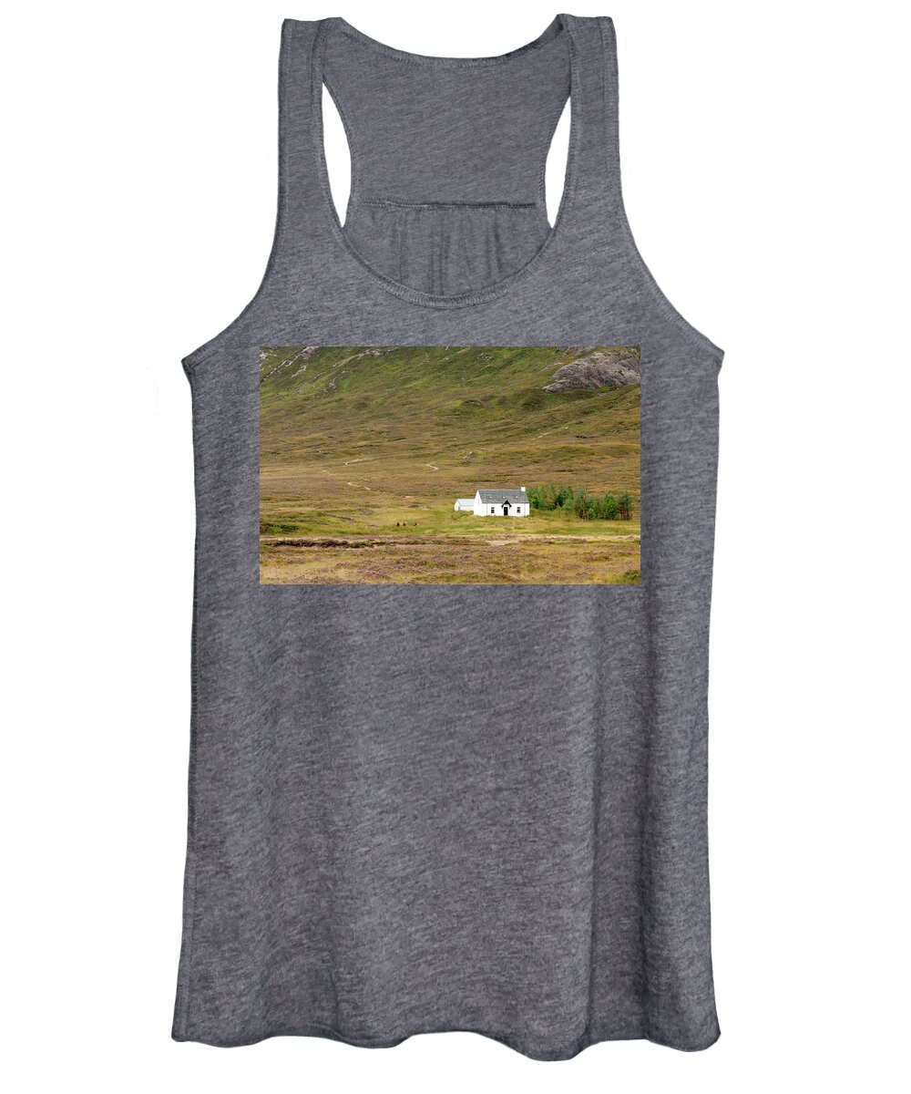 Guesthouse Women's Tank Top featuring the photograph Lonely House in Scotland by Michalakis Ppalis