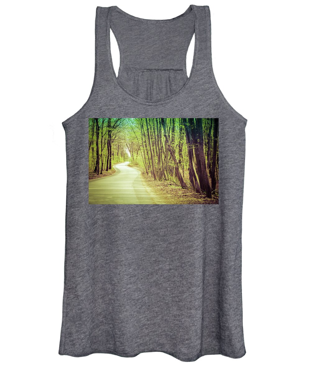 Europe Women's Tank Top featuring the photograph Long and Winding Road by Tito Slack