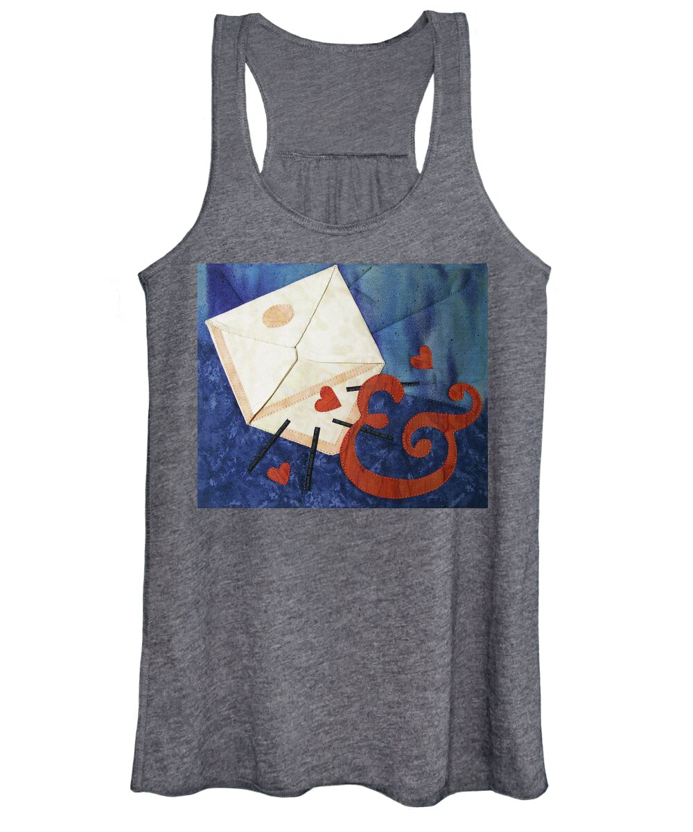 Love Letter Women's Tank Top featuring the tapestry - textile Love Letter by Pam Geisel