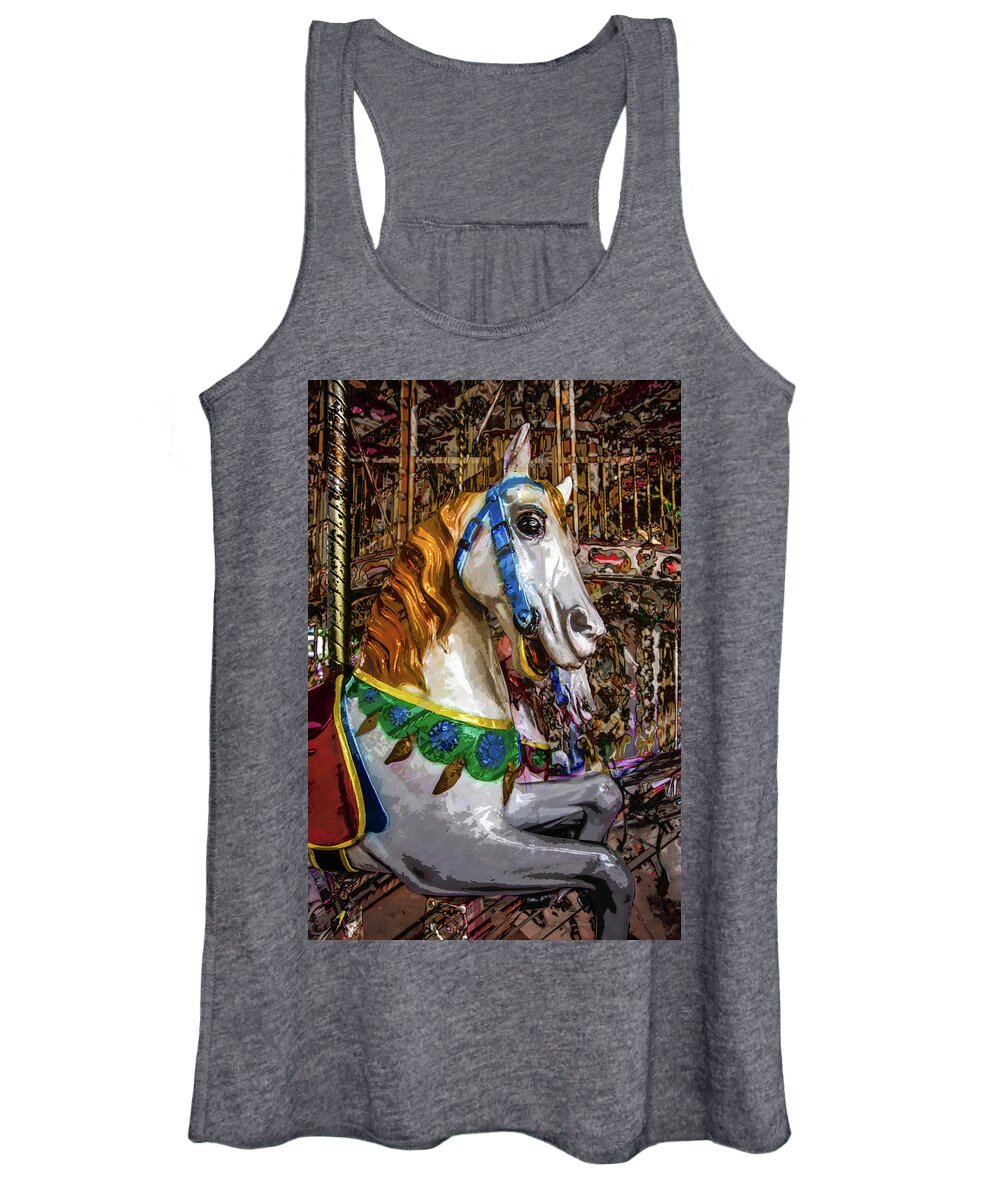 Carousel Women's Tank Top featuring the photograph Mall Of Asia Carousel 1 by Michael Arend