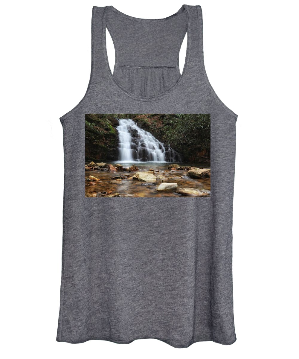 Waterfall Women's Tank Top featuring the photograph Martin Creek Falls by Chris Berrier