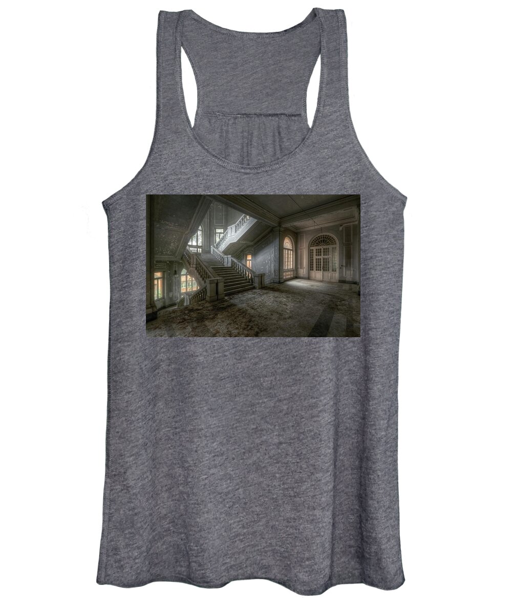 Urban Women's Tank Top featuring the photograph Massive Staircase by Roman Robroek