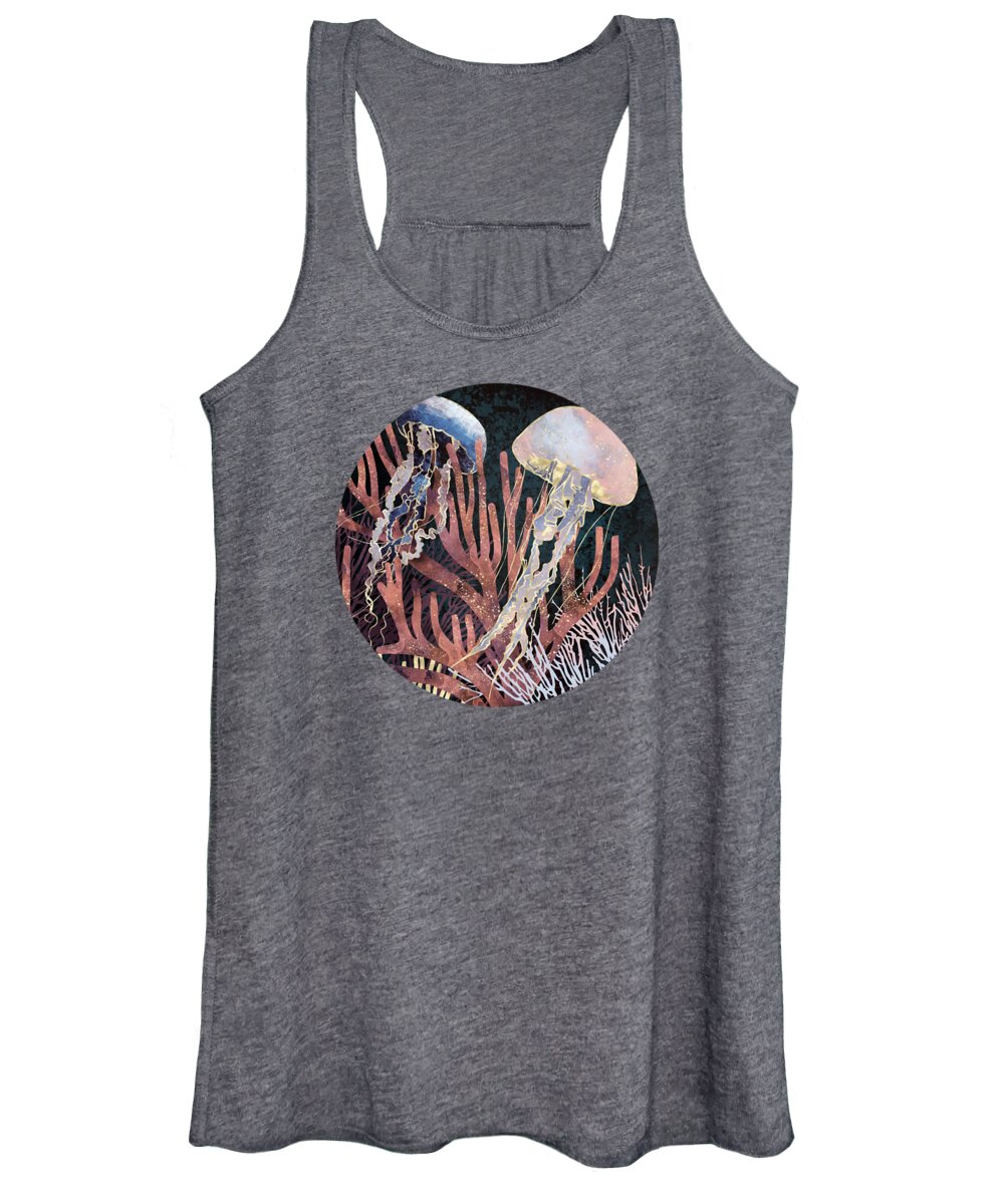 Coral Women's Tank Top featuring the digital art Metallic Coral by Spacefrog Designs