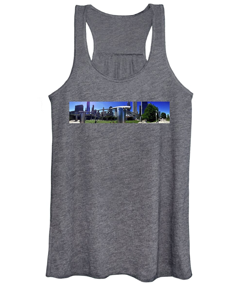 Photograph Women's Tank Top featuring the photograph Millenium Park-Chicago by Gary F Richards