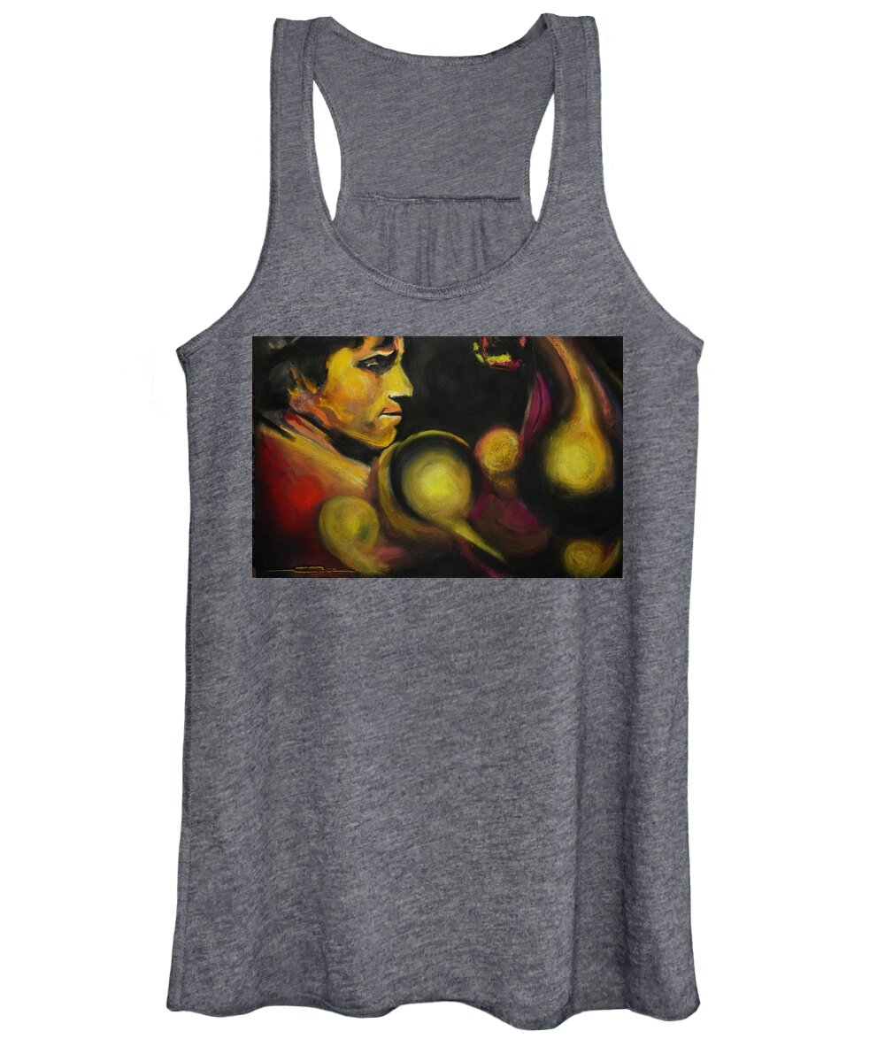Arnold Schwarzenegger Women's Tank Top featuring the pastel MISTER of the UNIVERSE by Eric Dee