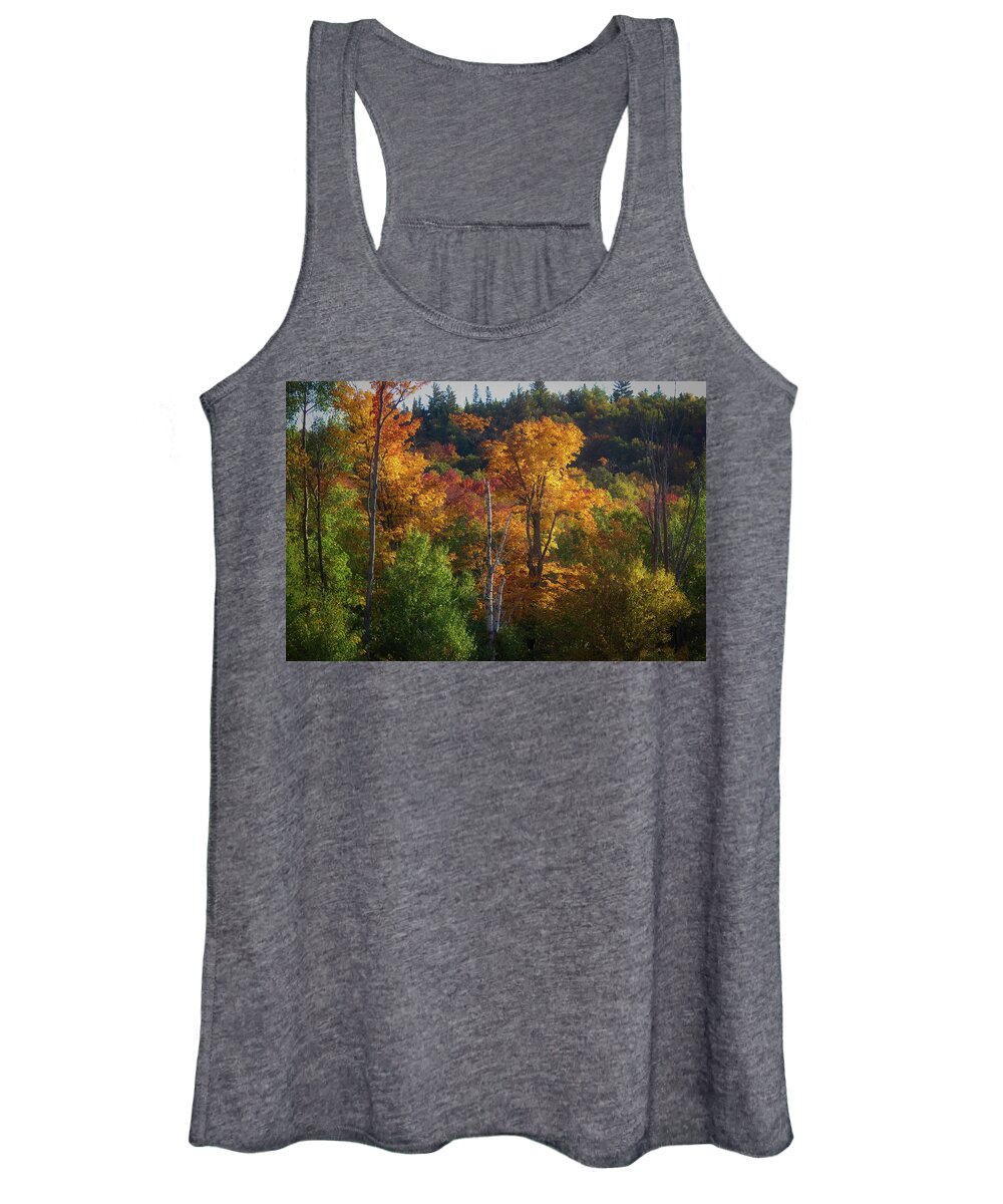 Aerial Women's Tank Top featuring the photograph Mont Tremblant Fall Foliage by Andy Konieczny