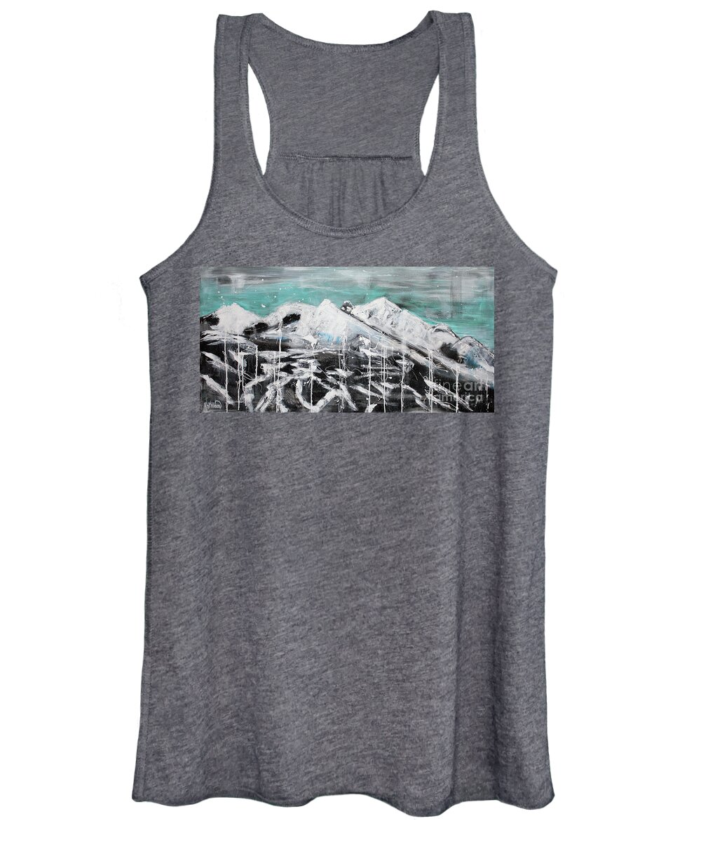 Mountains Women's Tank Top featuring the painting Mountains by Kathleen Artist PRO