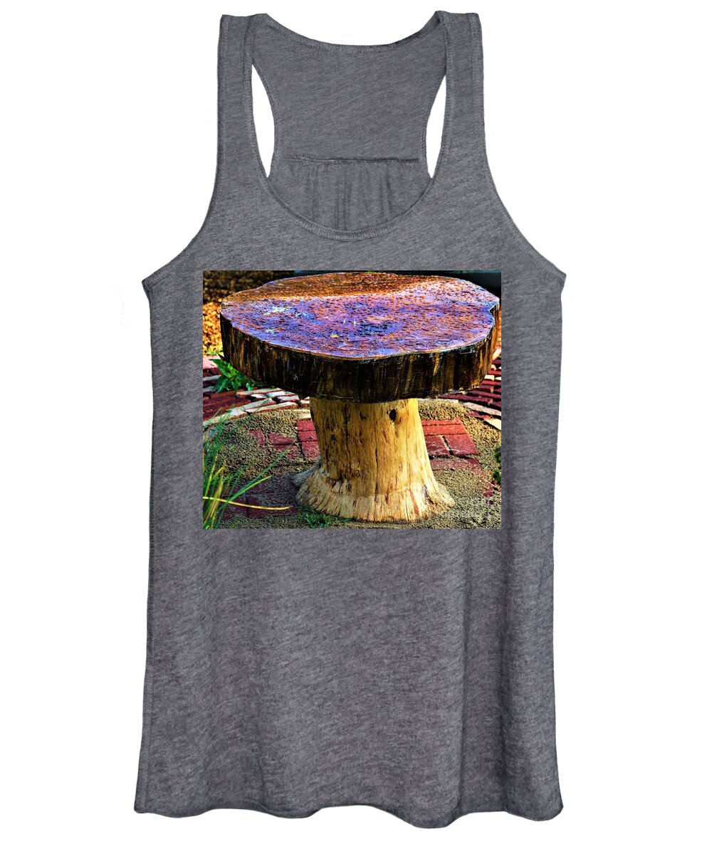 Table Women's Tank Top featuring the photograph Mushroom Table by Merle Grenz
