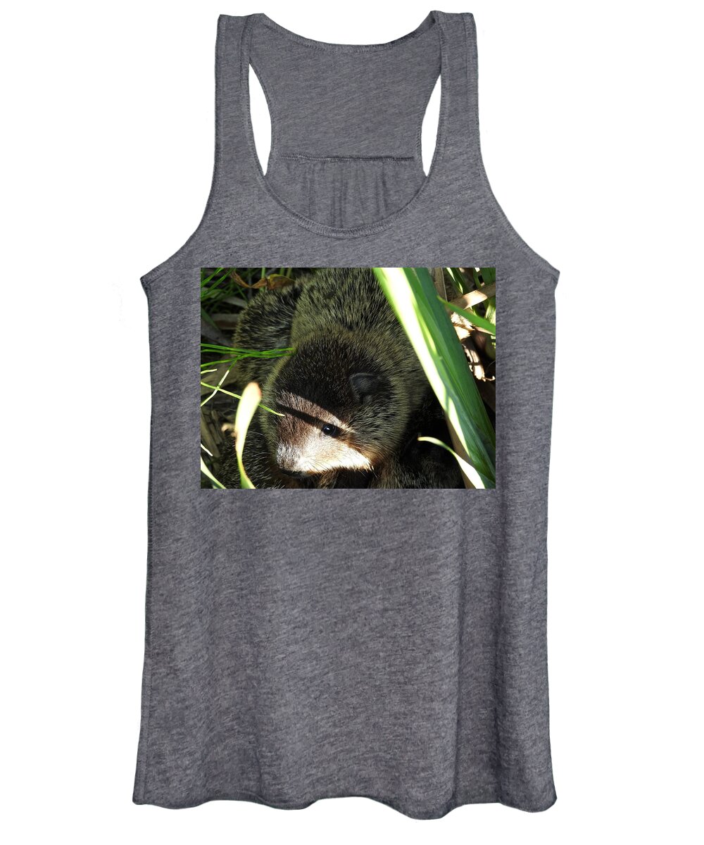 Muskrat Women's Tank Top featuring the photograph Muskrat Love by Kathy Ozzard Chism