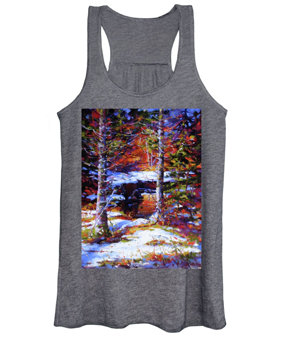 Winter Women's Tank Top featuring the pastel Nathan Creek by Dianna Ponting