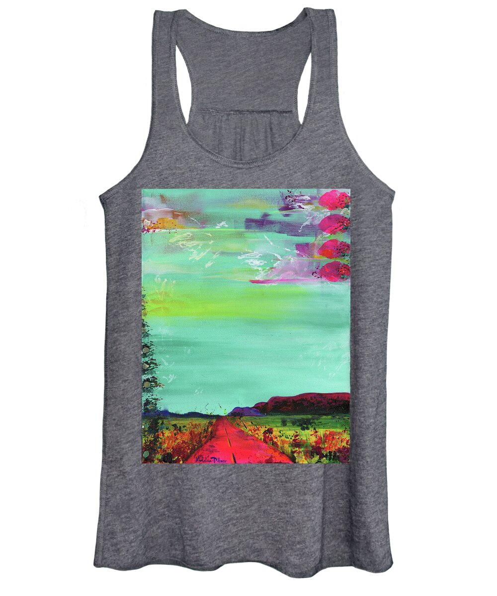 New Mexico Women's Tank Top featuring the painting New Mexico Road by Madeline Dillner