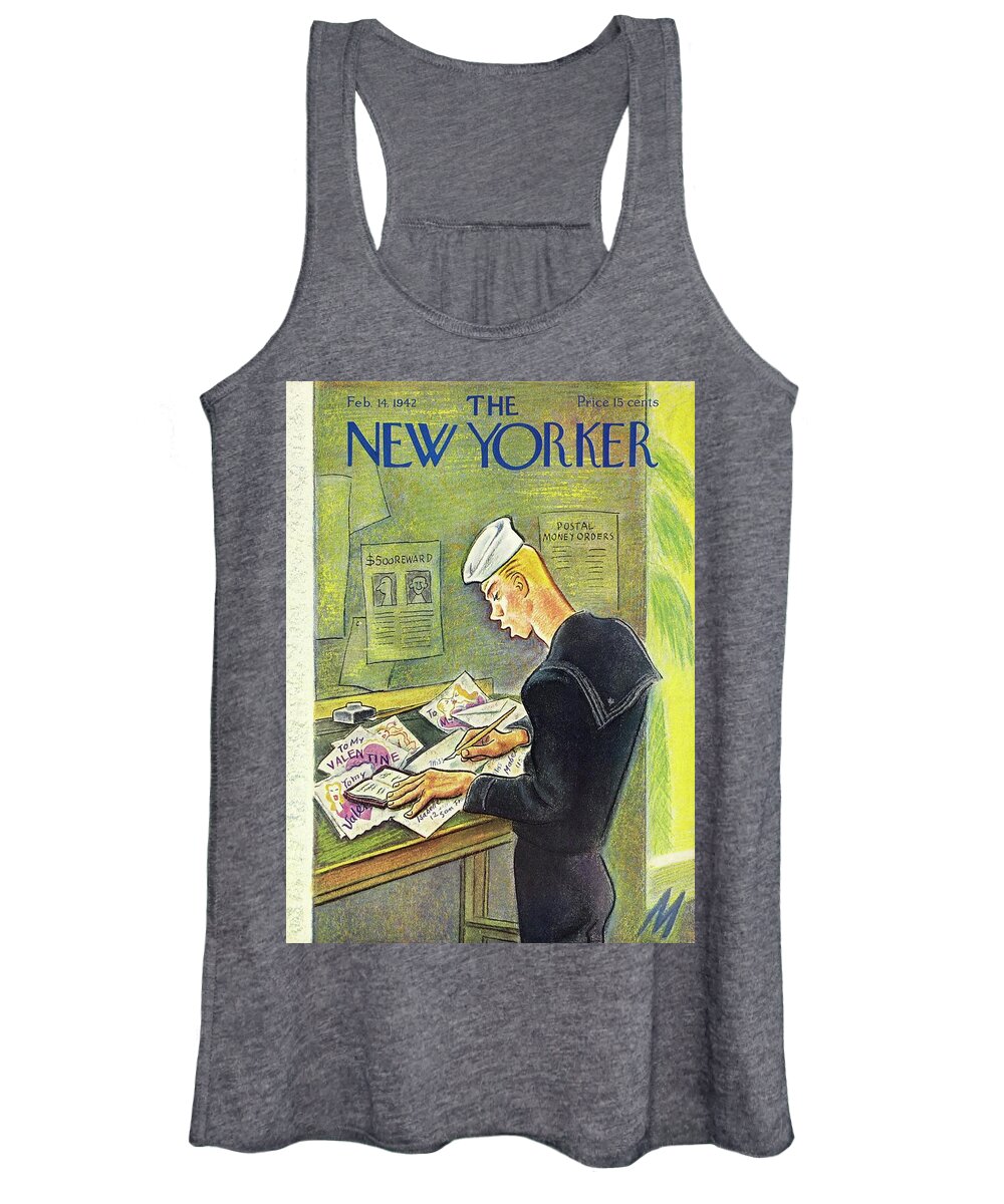 Holiday Women's Tank Top featuring the painting New Yorker February 14th 1942 by Julian De Miskey