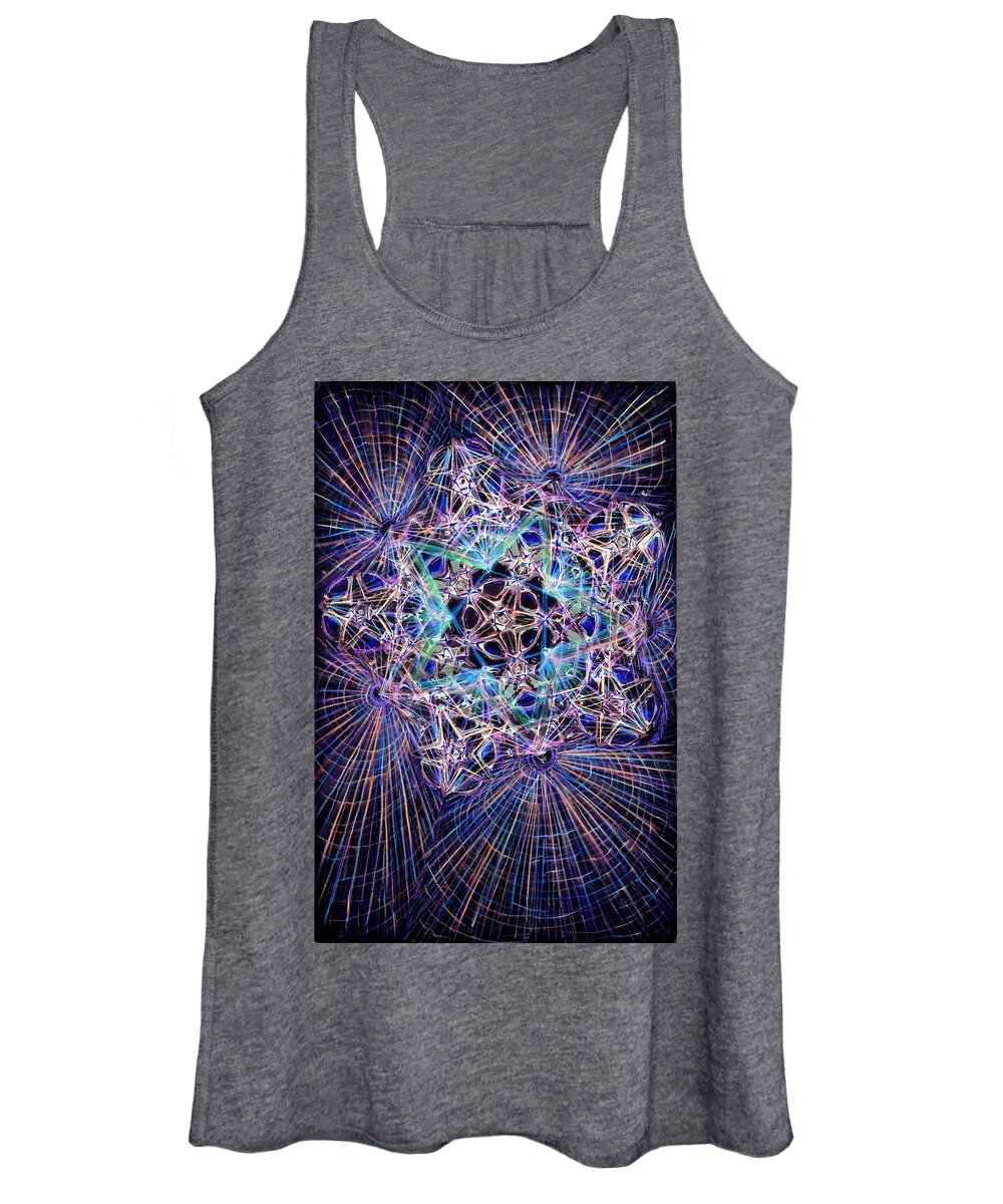 Colored Pencil Women's Tank Top featuring the painting Night Star by Jeremy Robinson