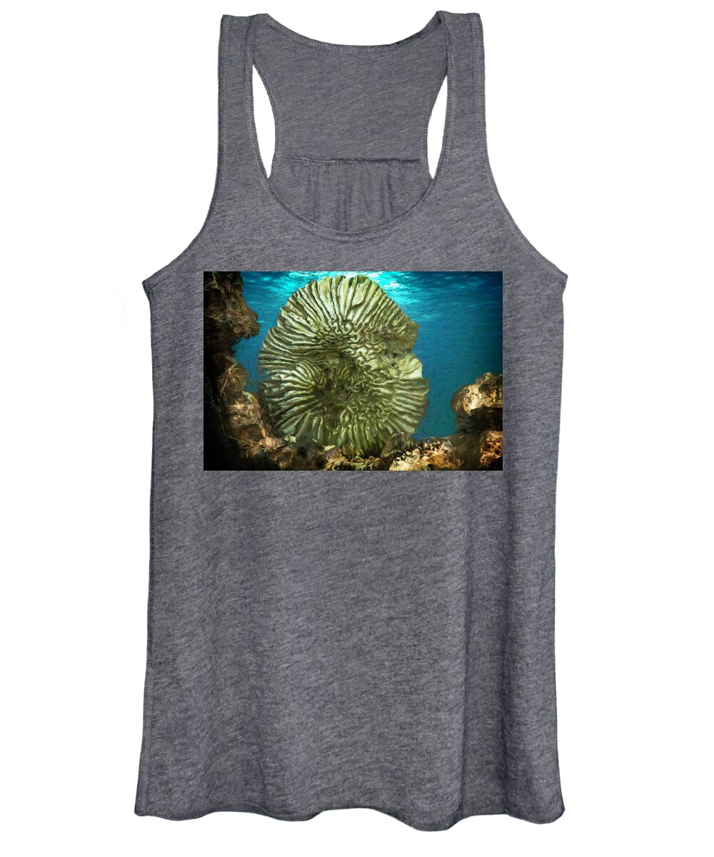 Ocean Women's Tank Top featuring the photograph Ocean With Its Life Underground by Pheasant Run Gallery