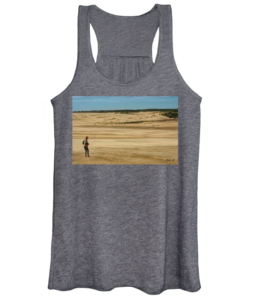 Outerbanks Women's Tank Top featuring the photograph On the Dunes by Bearj B Photo Art